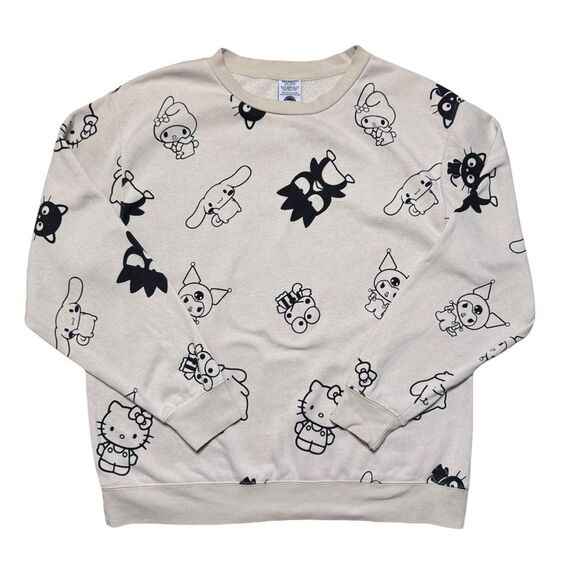 Sanrio Tops - Sanrio Hello Kitty And Friends Tan All-Over Print Sweatshirt Size XL